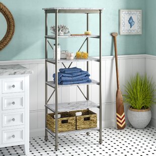 Tarbes 17 W x 35 H x 10.5 D Free-Standing Bathroom Shelves Winston Porter Finish: Silver