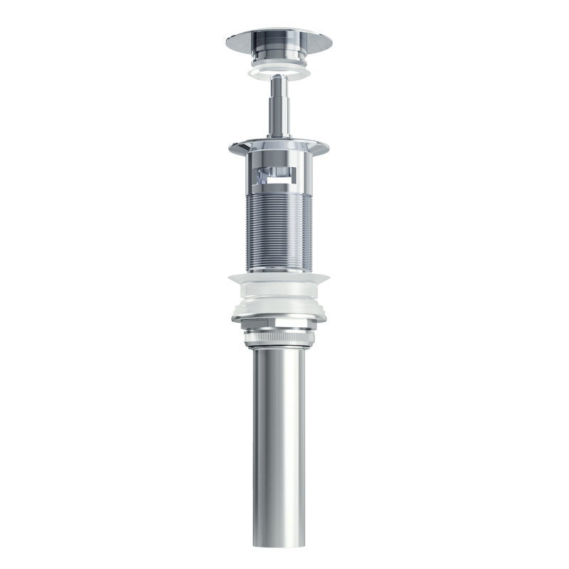 Bonde escamotable de salle de bain avec trop-plein, Chrome chrome