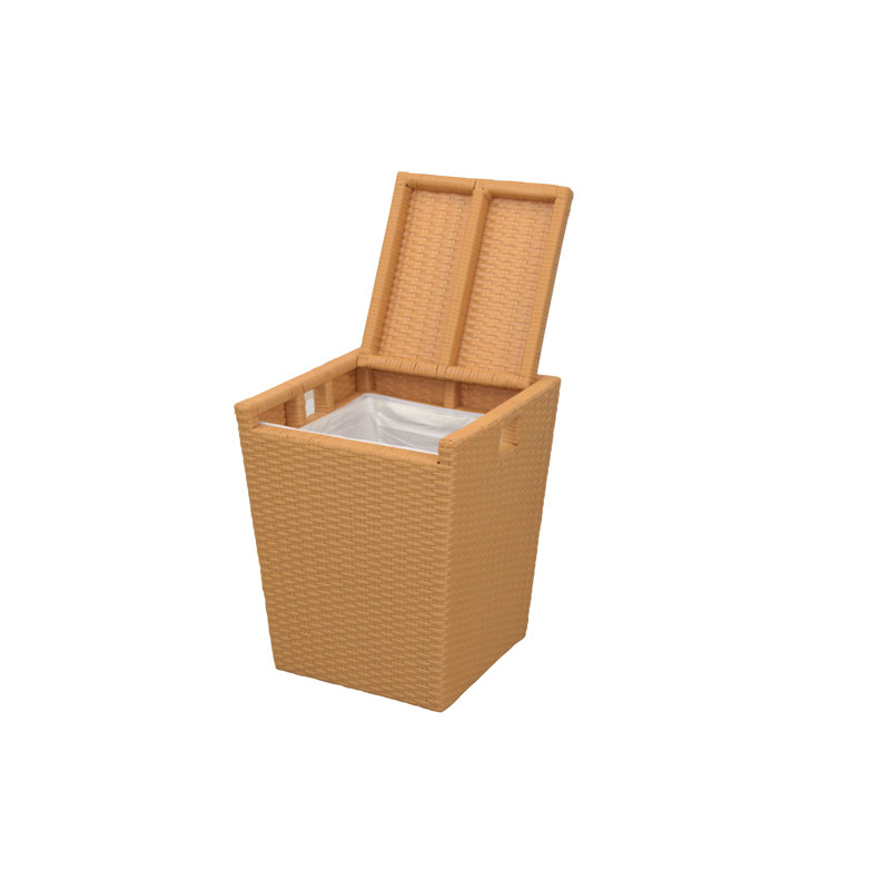 Plastic Laundry Basket with Handles, Honey colors