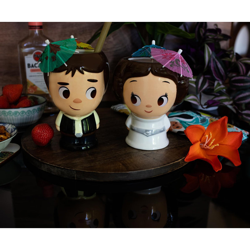 Tasse de mignonnes 16 tasses en céramique Han et Leia de Star Wars | Ensemble de 2