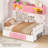 Daybed with High Bookcase & 6 Storage Drawers, 76.4"L x 53.9"W x 60.6"H-420381302-380085441
