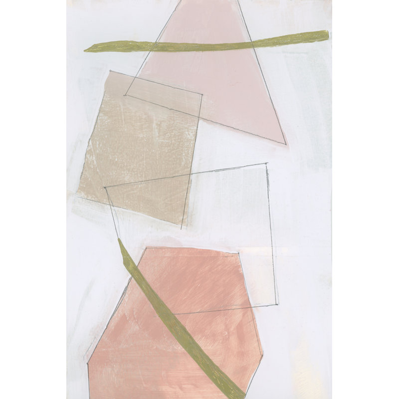 Nude Gold Shapes IV by Cartissi - Painting, Wrapped Canvas, 30 cm H x 20 cm W