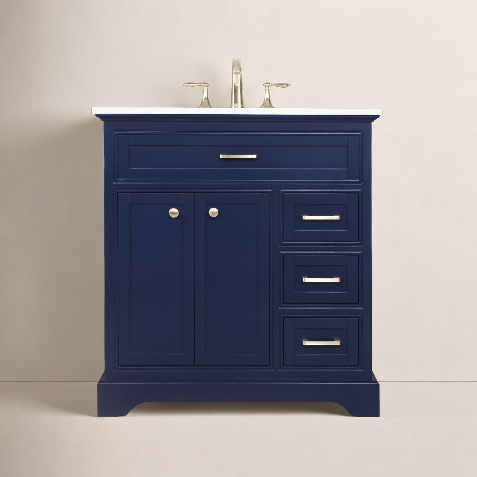 Hermes 32'' Single Bathroom Vanity, Blue