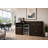 Office Breakroom Refreshment Cabinet with Microwave Shelf & Mini Fridge Opening – Fully Assembled Commercial Coffee Station – 84" W x 24" D x 36" H-35203830