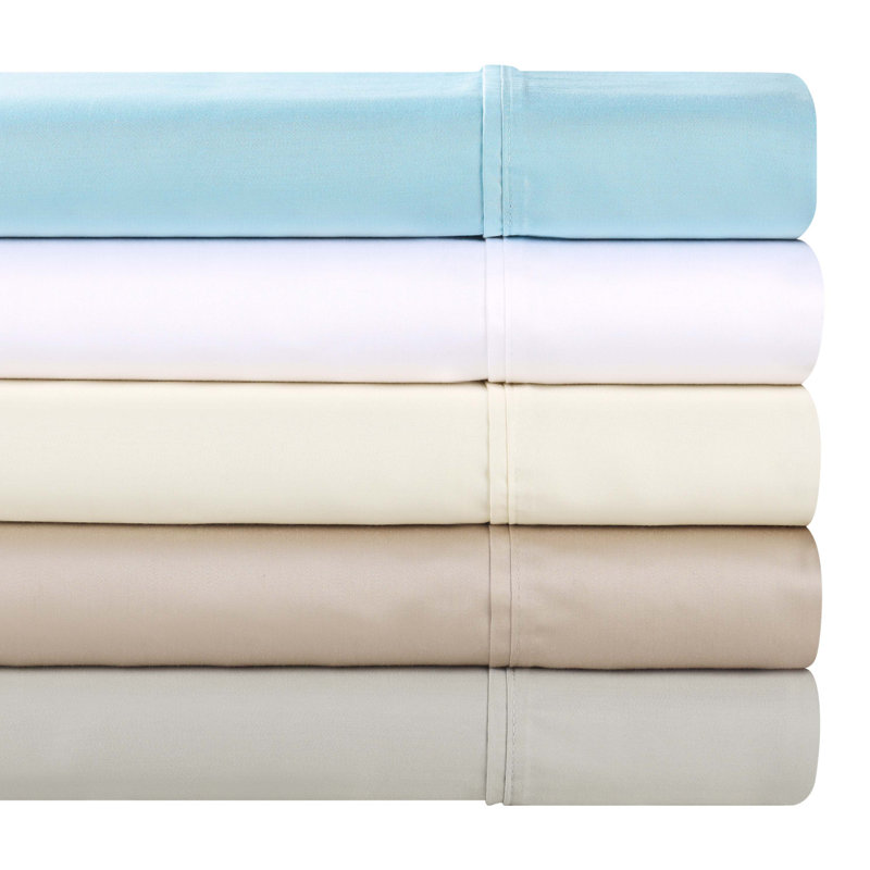 Modal From Beechwood 400 Thread Count Lightweight Cooling Solid Deep Pocket Bed Sheet Set, Gray