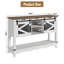 Console Table for Entryway, 2-Tier Entry Table with Storage, 43.3" Narrow Console Tables for Living Room, Small Hallway Table
