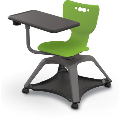 Chaise de bureau à tablette avec porte-gobelet et roulettes souples Hierarchie Enroll