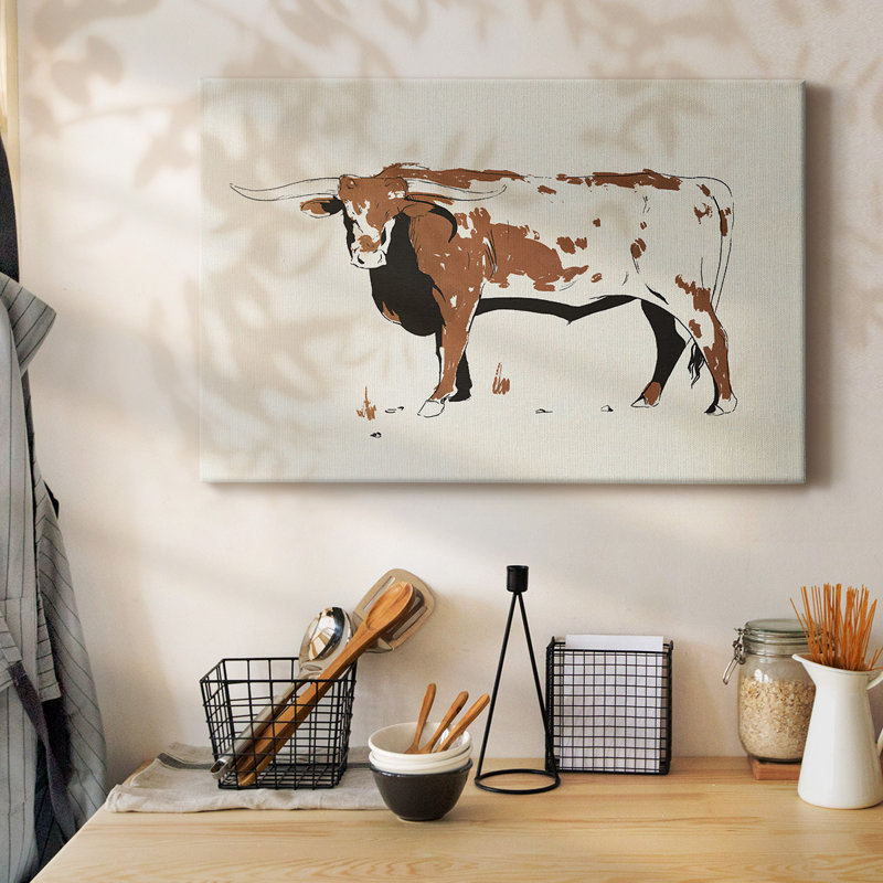 Toile tendue Terre Cotta Steer IV, H 18 po x l 27 po