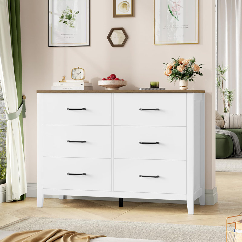 100cm W 6 - Drawer Chest of Drawers, White