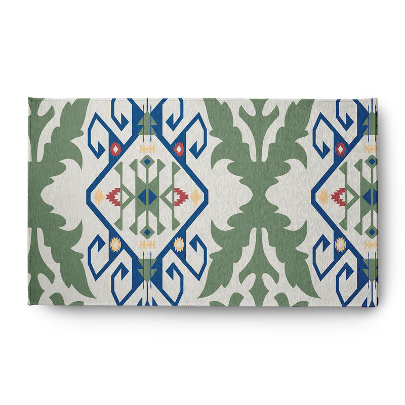 Chenille Ikat Indoor Rug, Rectangle 3' x 5'