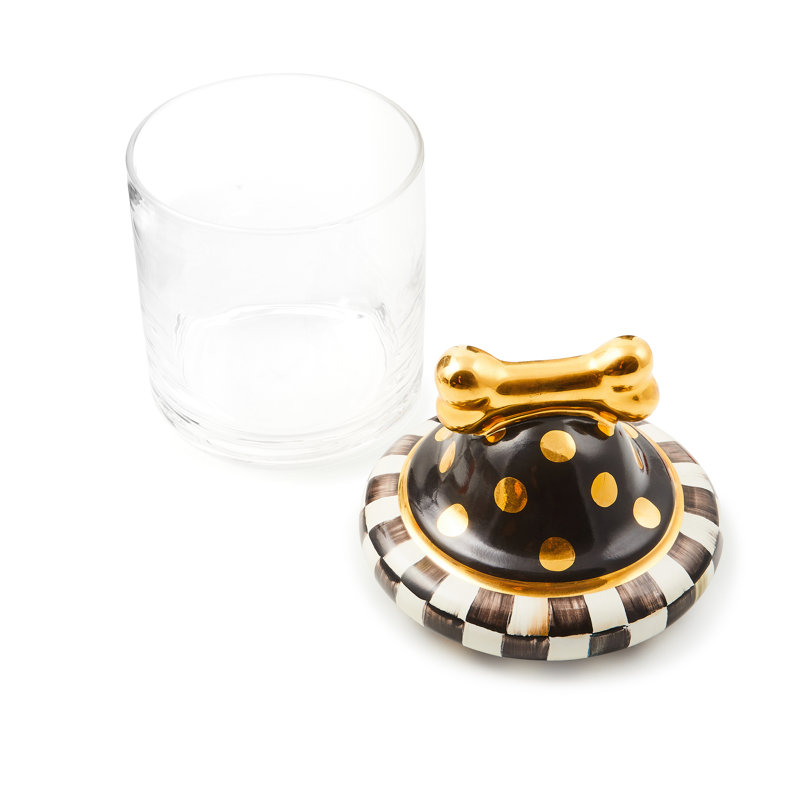 Courtly Check Canine Cookie Jar
