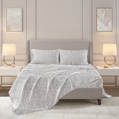 Printed Satin Wrinkle Resistant Luxury Sheet Set