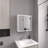 Duma 21.1" H X 19.7" W Mirror Medicine Cabinet, One Door With Four Interior Shelves For Bathroom, Kitchen Black-2040822799
