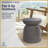 Finch Clayton Cement Pedestal Side Table, Indoor/Outdoor End Table, Plant Stand, Stool and Coffee Table, Sturdy Concrete and Scratch Resistant with Hand Painted Textured Finish, Modern Hourglass Design, Grey