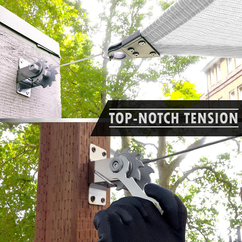 Stainless Steel Hardware Kit with Winch for Rectangle Sun Shade Sails