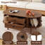 Modern Coffee Table with Stainless Steel Frame and Open Storage Shelf