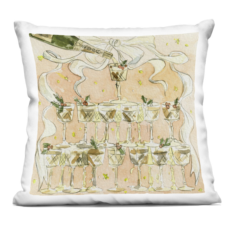 Coussin décoratif imprimé Pouring Champagne