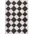 Utgard Classic Geometric Diamond Pattern White/Charcoal Rug-1309139853