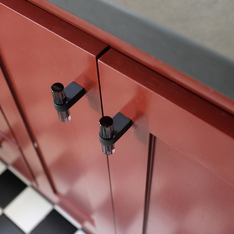 Clarity Acrylic Bar Knob, Matte Black/Smoke Acrylic