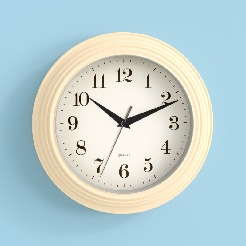 Caffey Wall Clock, Cream