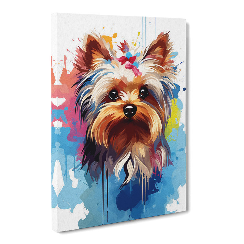 Yorkshire Terrier Modern - Wrapped Canvas, 60cm H x 40cm W x 3cm D