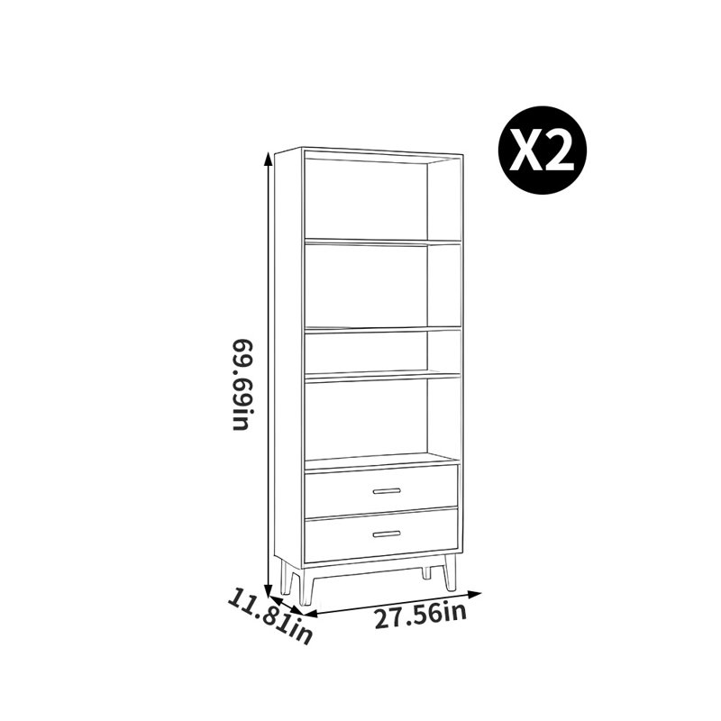 Chinese style solid wood simple bookcase