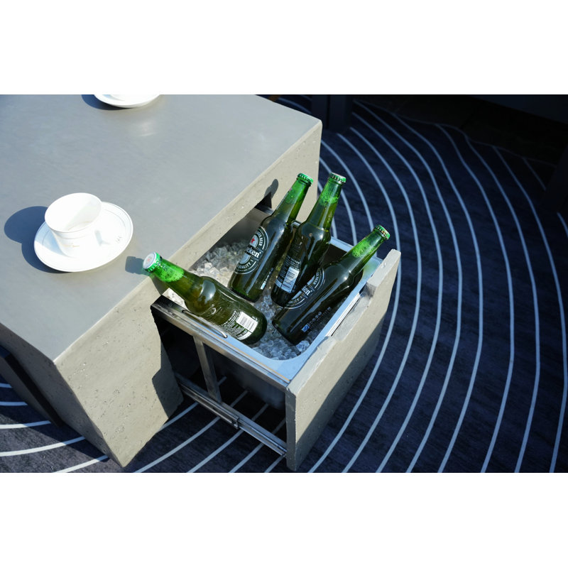 Ensemble de conversation modulaire 9 pièces avec coussins 9 pièces, Gris foncé