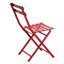 Ensemble de 3 bistro de patio en rouge - Chaises pliantes et table en métal pour cadre de vie intérieur et extérieur