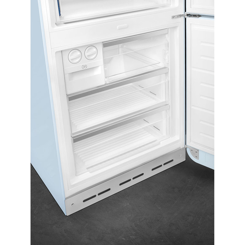 SMEG 27.8" Bottom Freezer 16.26 cu. ft. Energy Star Refrigerator, Left Handed, Pastel Blue