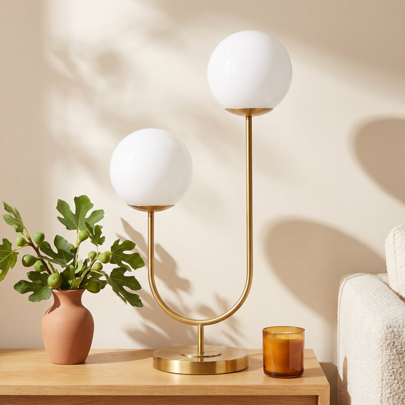 Ruby Metal Table Lamp, Brass