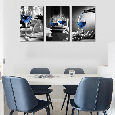 3 Piece No Frame Print on Canvas