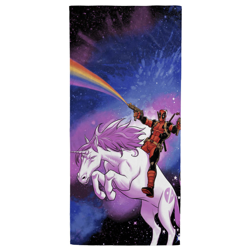Deadpool Space Ride 100% Cotton Beach Towel