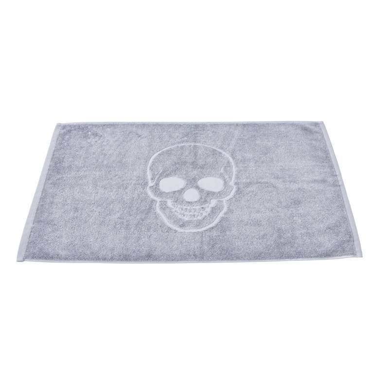 Lelia Cotton Bath Rug, Grey