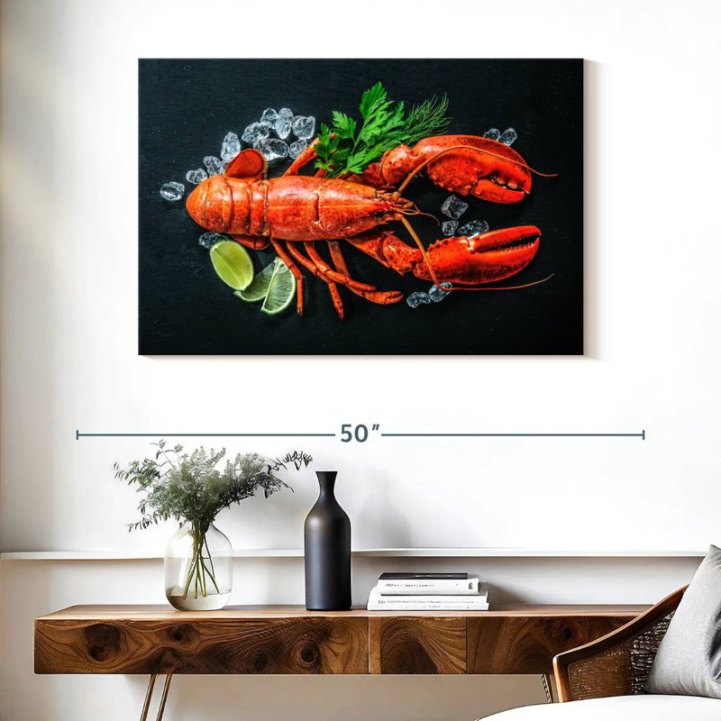 Homard rouge Yarlin, H 26 po x l 39 po