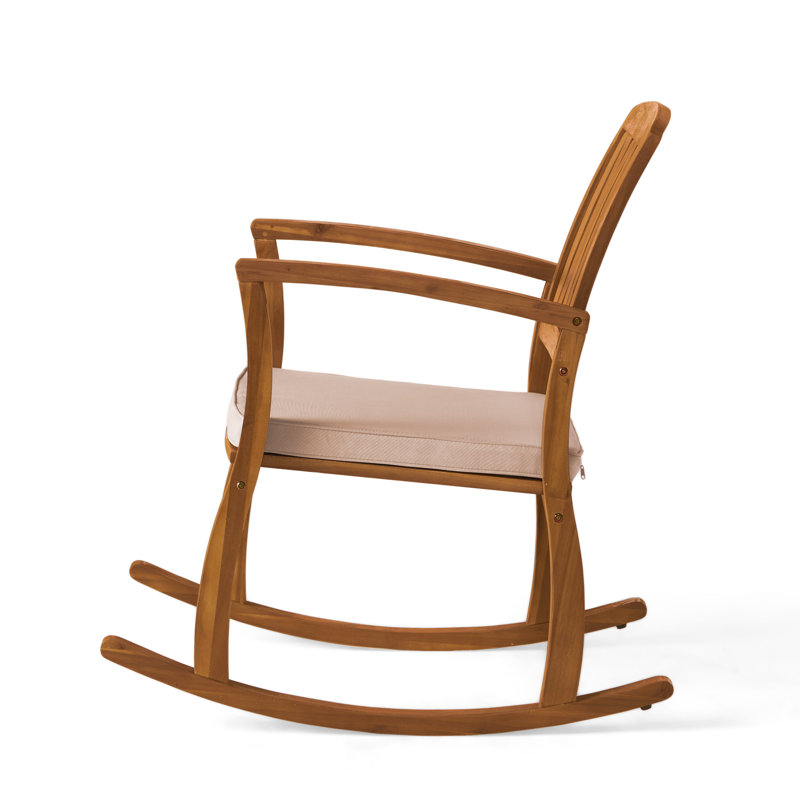 Brizio Acacia Rocking Chair with Cushion