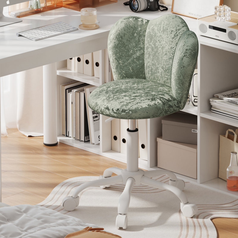 Office Chair, Green Velvet