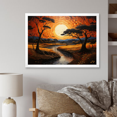 Coucher de soleil tribal africain VI - impressions d'art tribal africain
