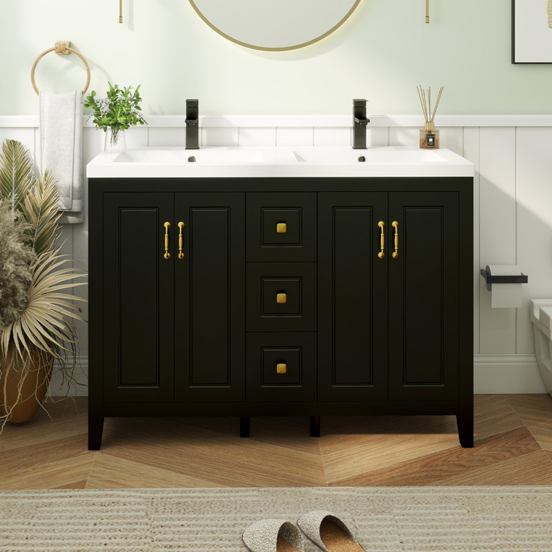 Ensemble de meuble-lavabo simple 48 po avec comptoir en résine SMC, 60"