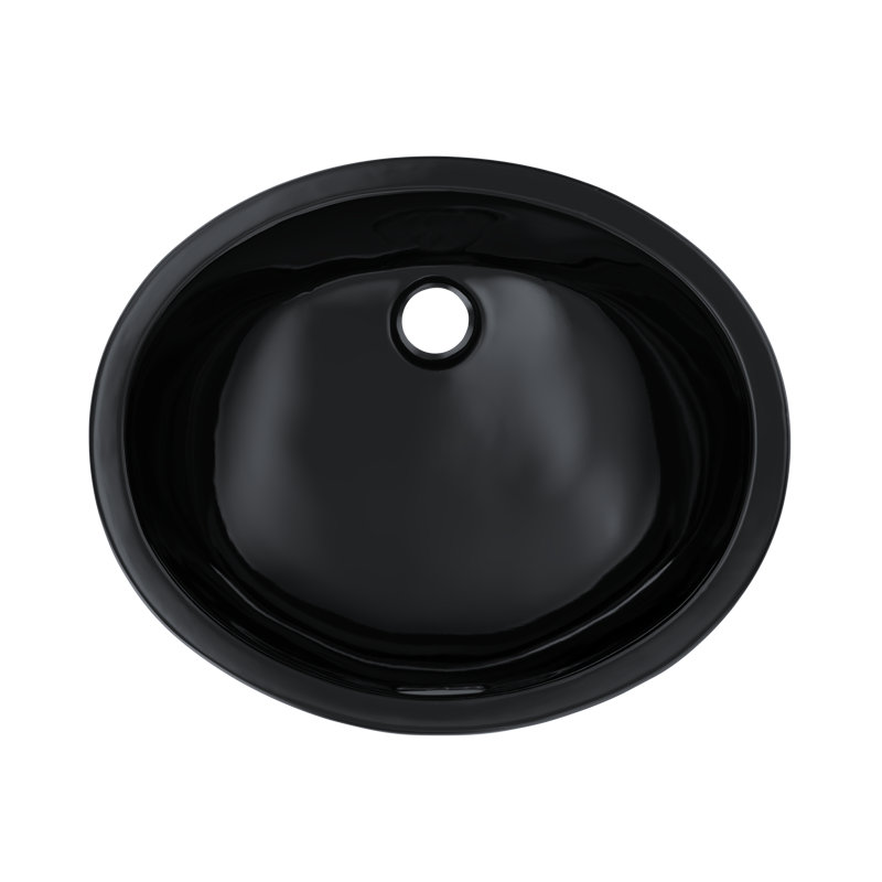 TOTO® Rendezvous® Oval Undermount Bathroom Sink, Ebony