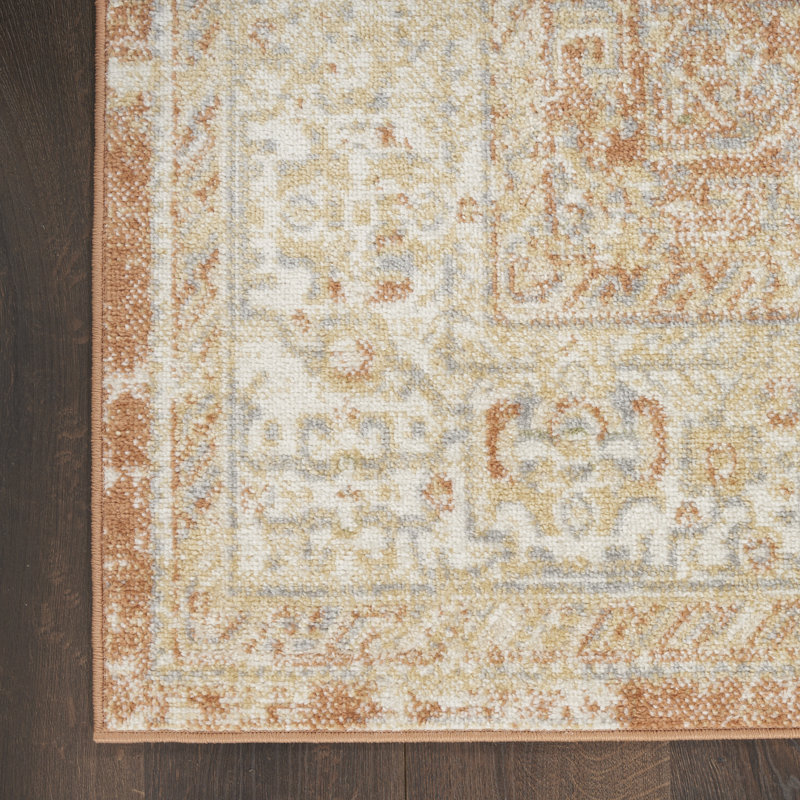 Nourison Essentials Persian Beige/Rust Indoor/Outdoor Area Rug, Runner 2'2" x 14'