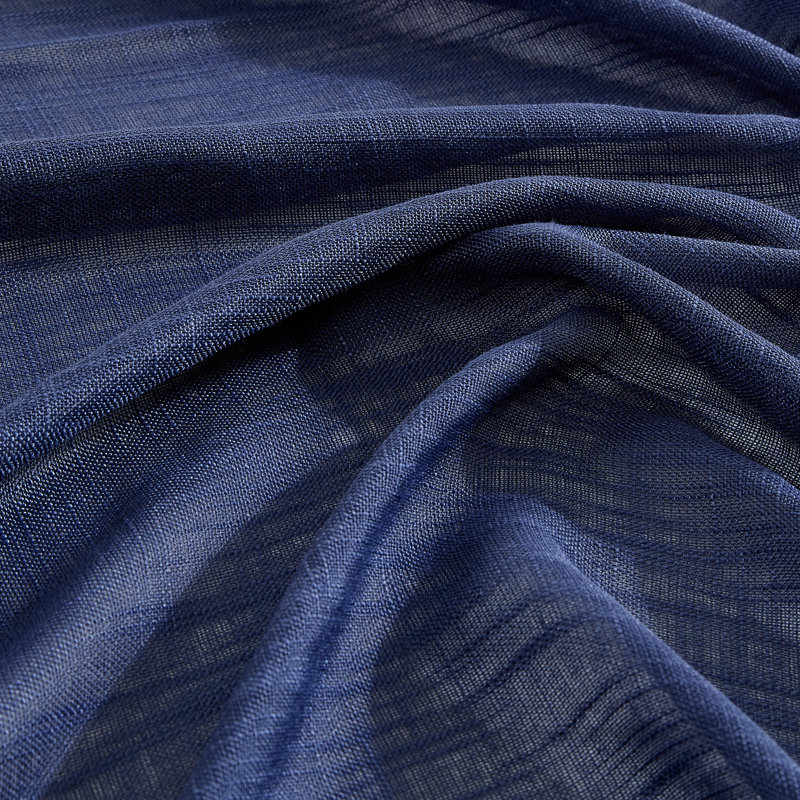 Semi Sheer Curtain Pair, 54" W x 84" L, Navy Blue