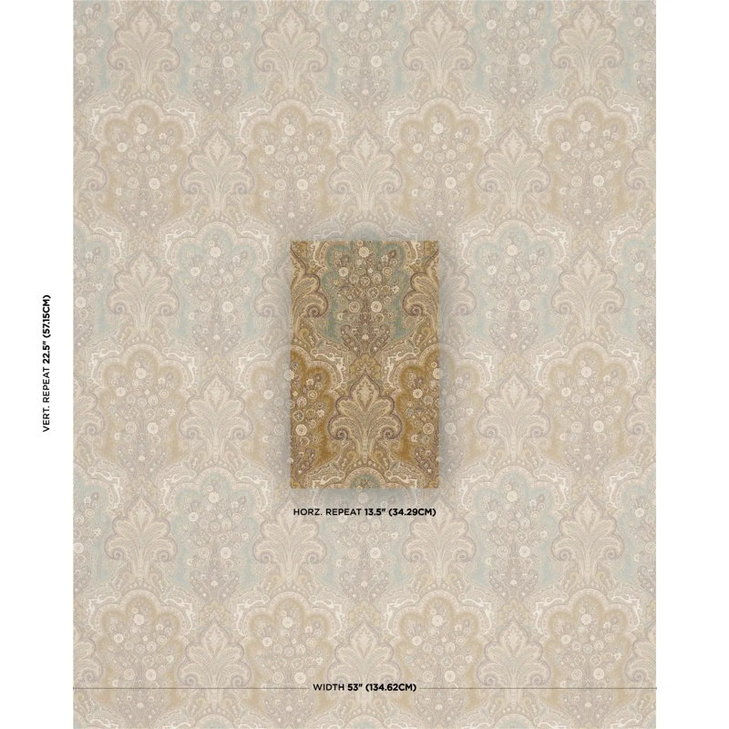 New Castle Paisley Fabric, Venetian