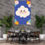 «Happy Cloud Friend», impression de paysage ludique coloré, paysage naturel-336904488