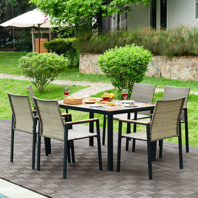 7 Pc Outdoor Patio Dining Set