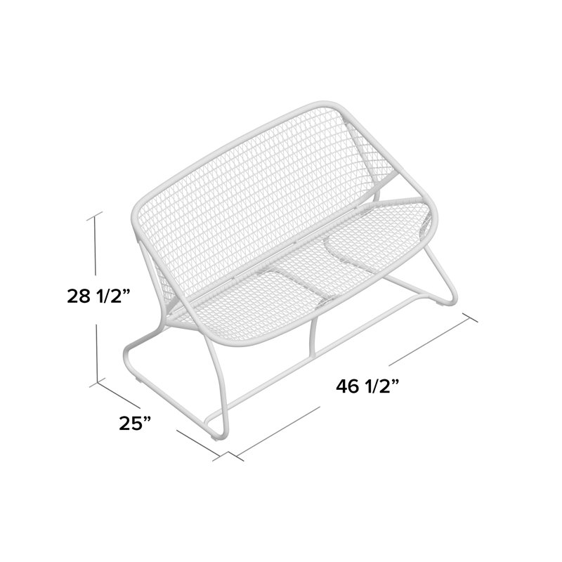 Sixties Outdoor Bench, Liquorice