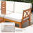  6 Pcs Acacia Wood Patio Furniture Set With Cushions And 2-tier Coffee Table 