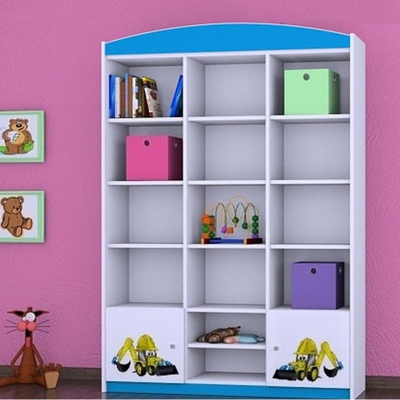 Ari 183 cm H X 132 cm W Kids Cube Bookcase, Blue
