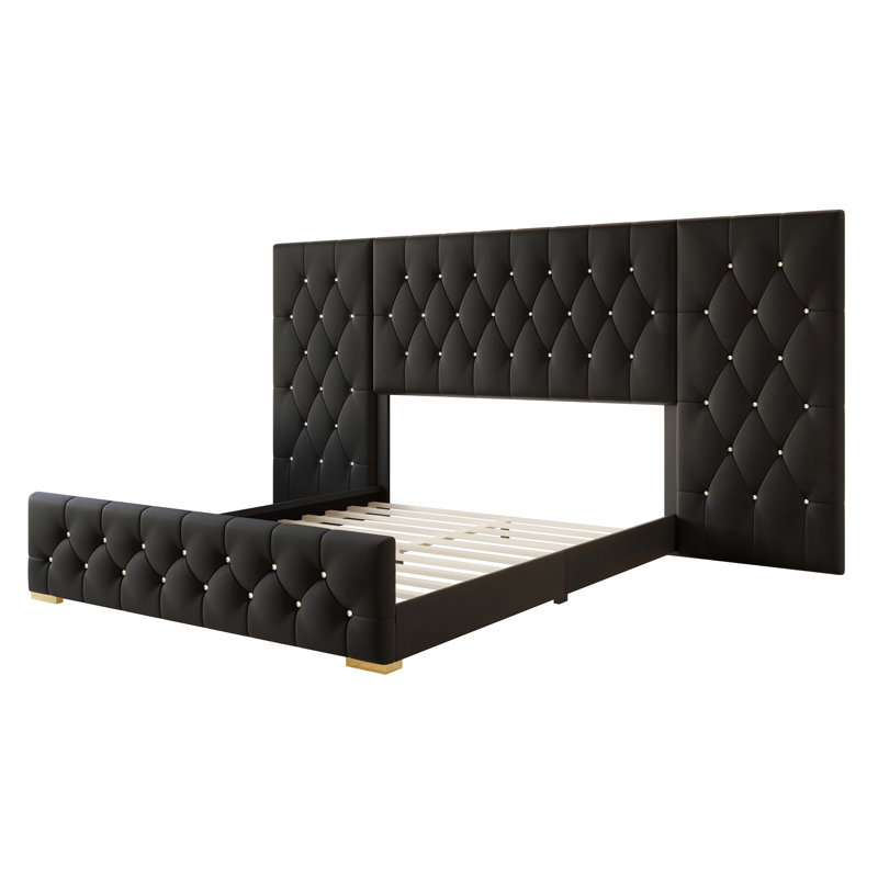 Titian 3 Pieces Bedroom Set, Black, Queen