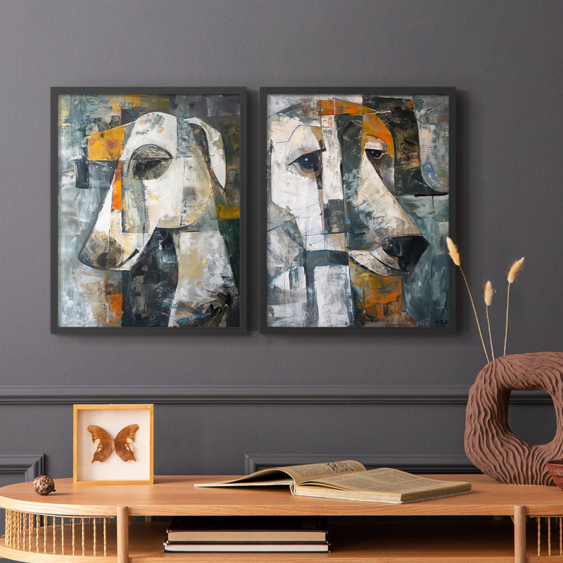 ANIMALS Series CXIX - reproduction encadrée de qualité supérieure - prête à être accrochée - aucun clou requis - aucun clou requis