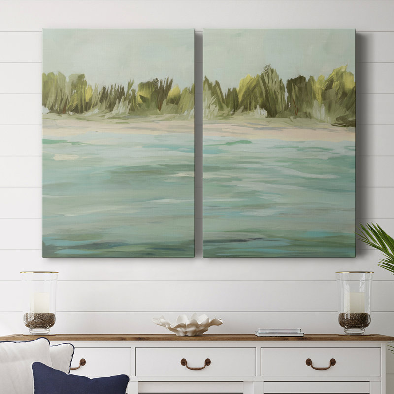 Toile tendue Offshore Horizon I-Premium Gallery - prête à être accrochée, H 48 po x l 32 po